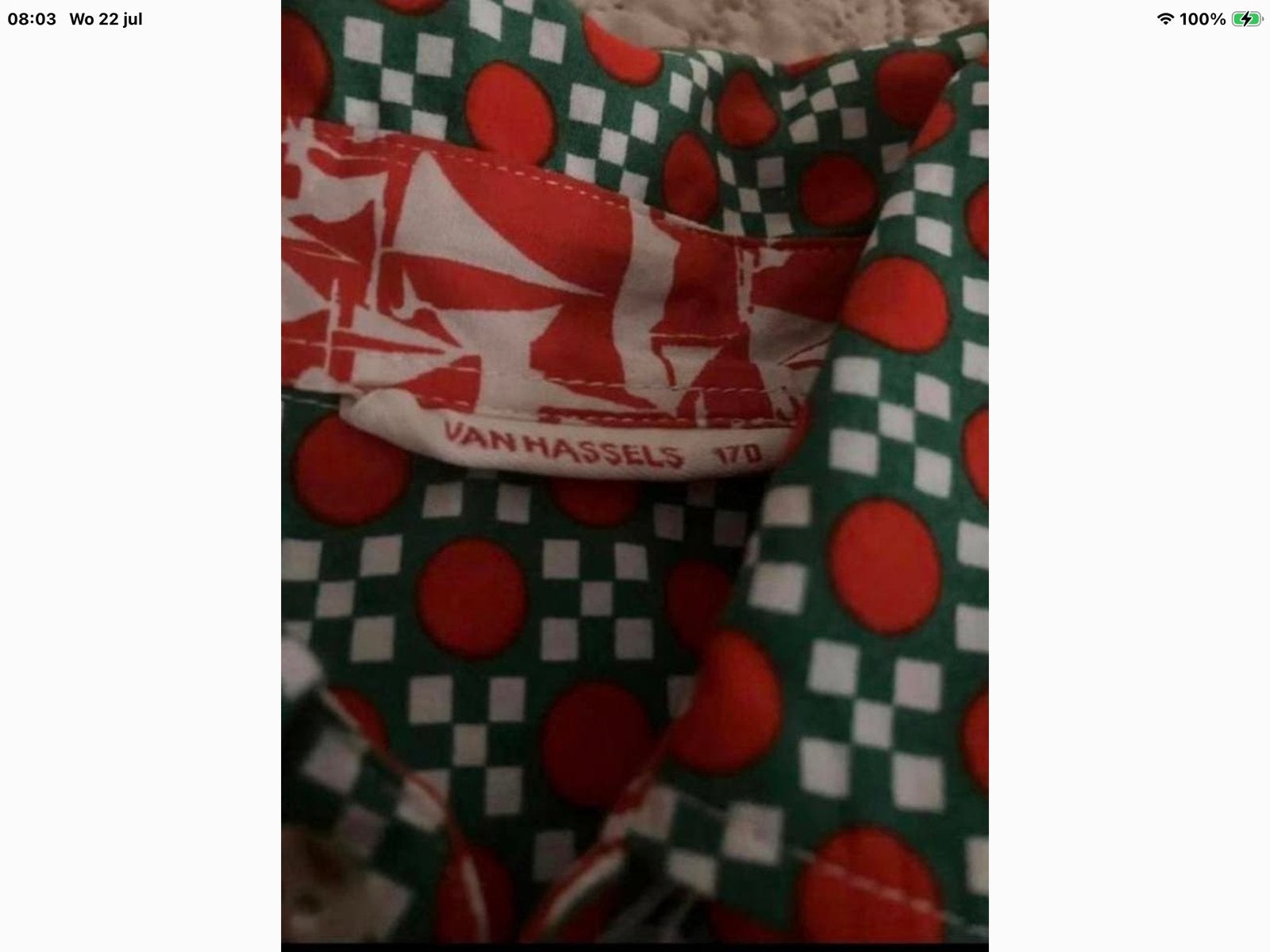 Van Hassels mooie blouse/ overhemd,z.g.a.n..meisje of jongen, Ophalen of Verzenden, Zo goed als nieuw, Jongen, Overhemd of Blouse