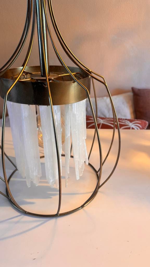 Hanglamp arabische look goud en alabaster Zenza Egypte, Ophalen, Zo goed als nieuw