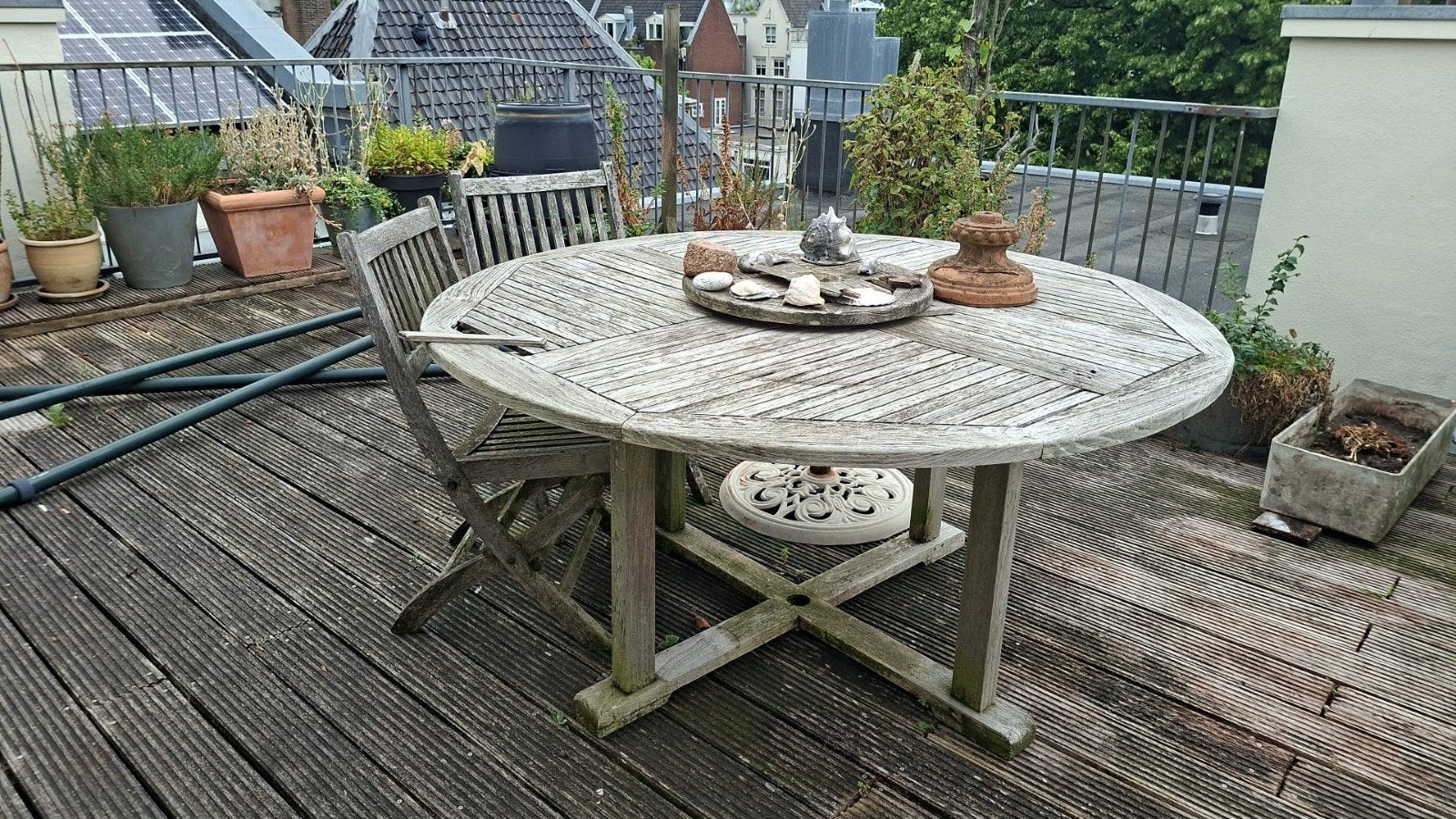 Tuinset teakhout, gratis af te halen op 23 augustus, Ophalen, Gebruikt, Teakhout