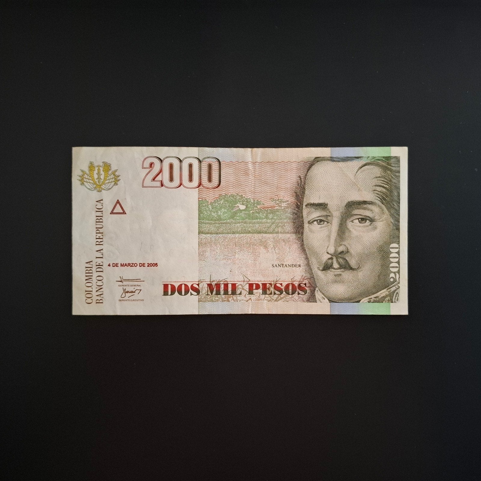 2000 peso Colombia #044, Verzenden, Zuid-Amerika, Los biljet