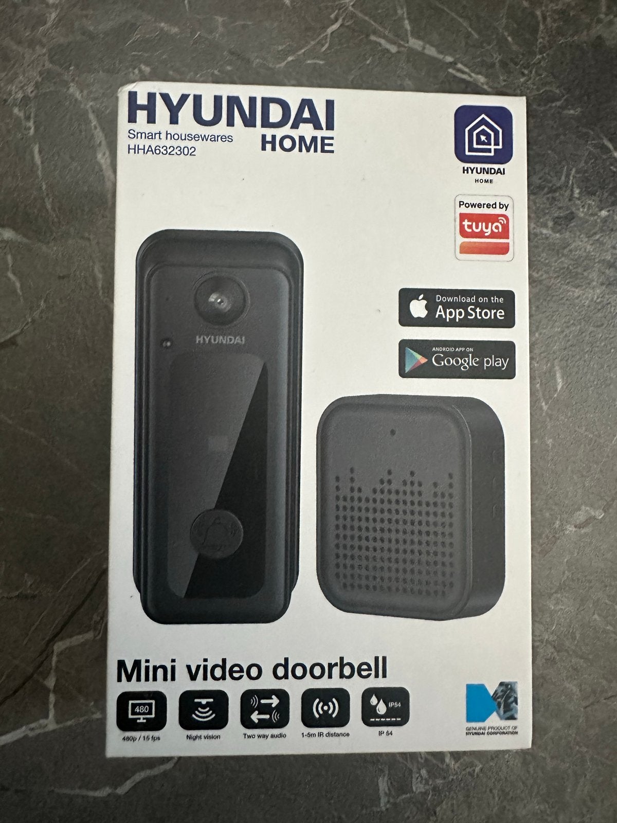 Hyundai Mini Video Deurbel - Smart Home Oplossing, Ophalen, Bewegingsdetectiesensor, Zo goed als nieuw, Draadloos