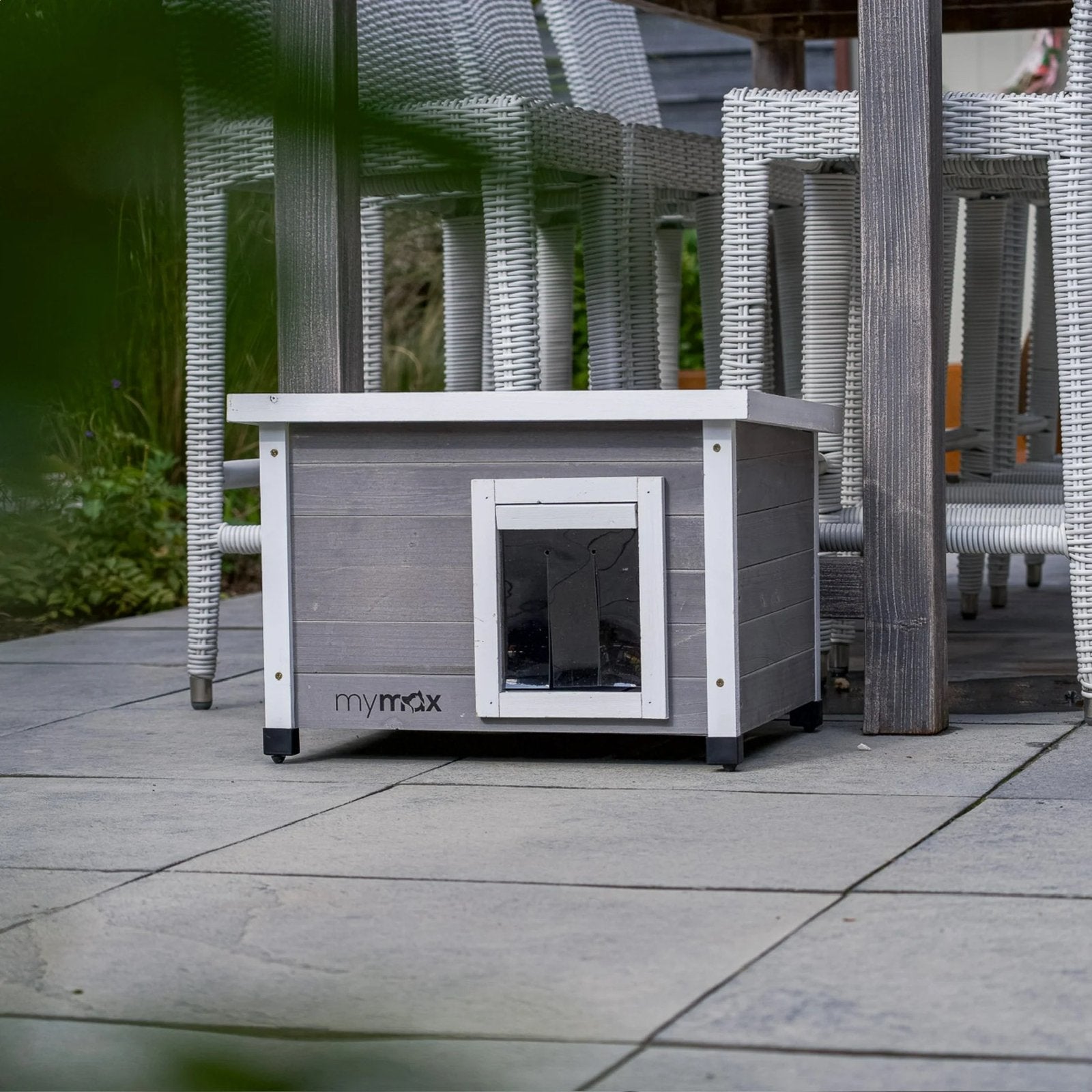 Houten kattenhuis grijs, Ophalen of Verzenden, Nieuw