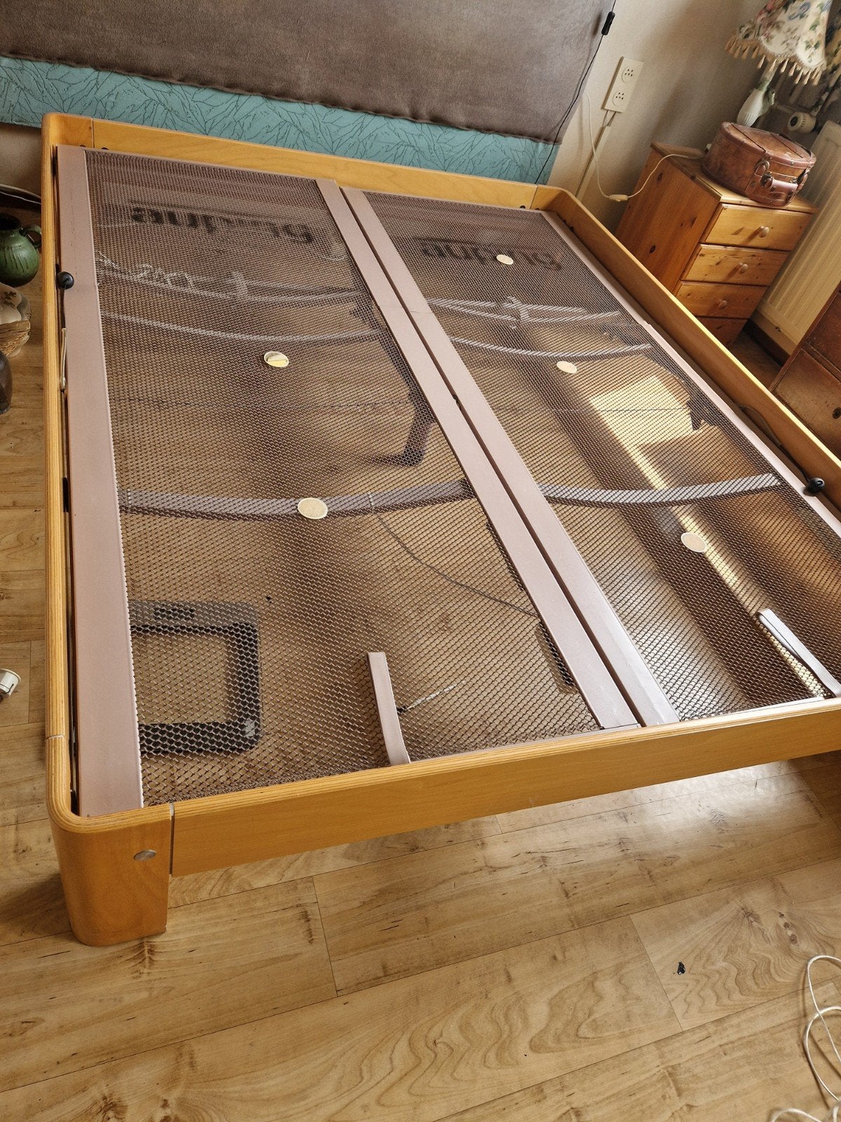 Auping Auronde bed compleet met spiralen, Ophalen, Bruin, Tweepersoons, 180 cm