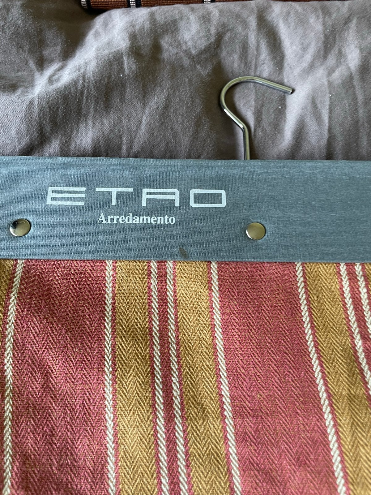 Etro Arredamento Linnen Stof - Gestreept (115x68cm), Meerkleurig, Nieuw, Ophalen of Verzenden, 30 tot 120 cm
