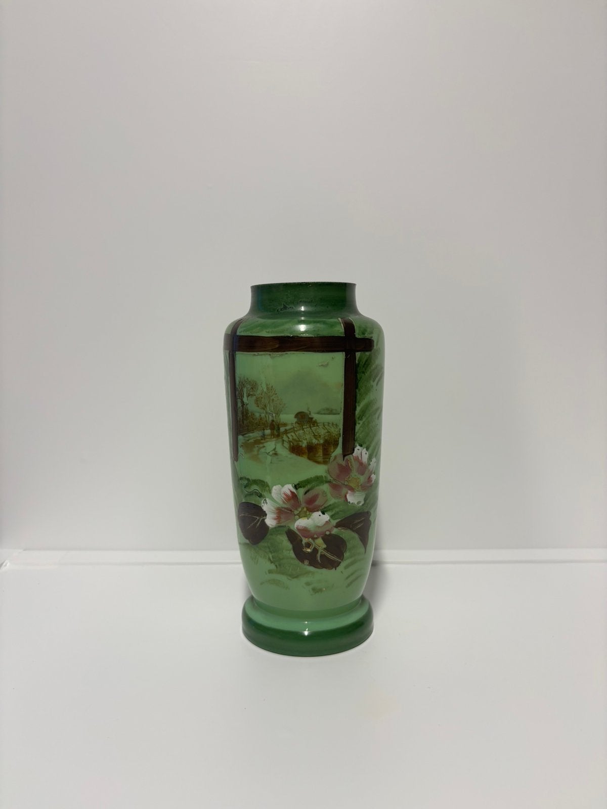 Vintage 40s Franse opaline glas vaas., Antiek en Kunst, Antiek | Vazen, Verzenden