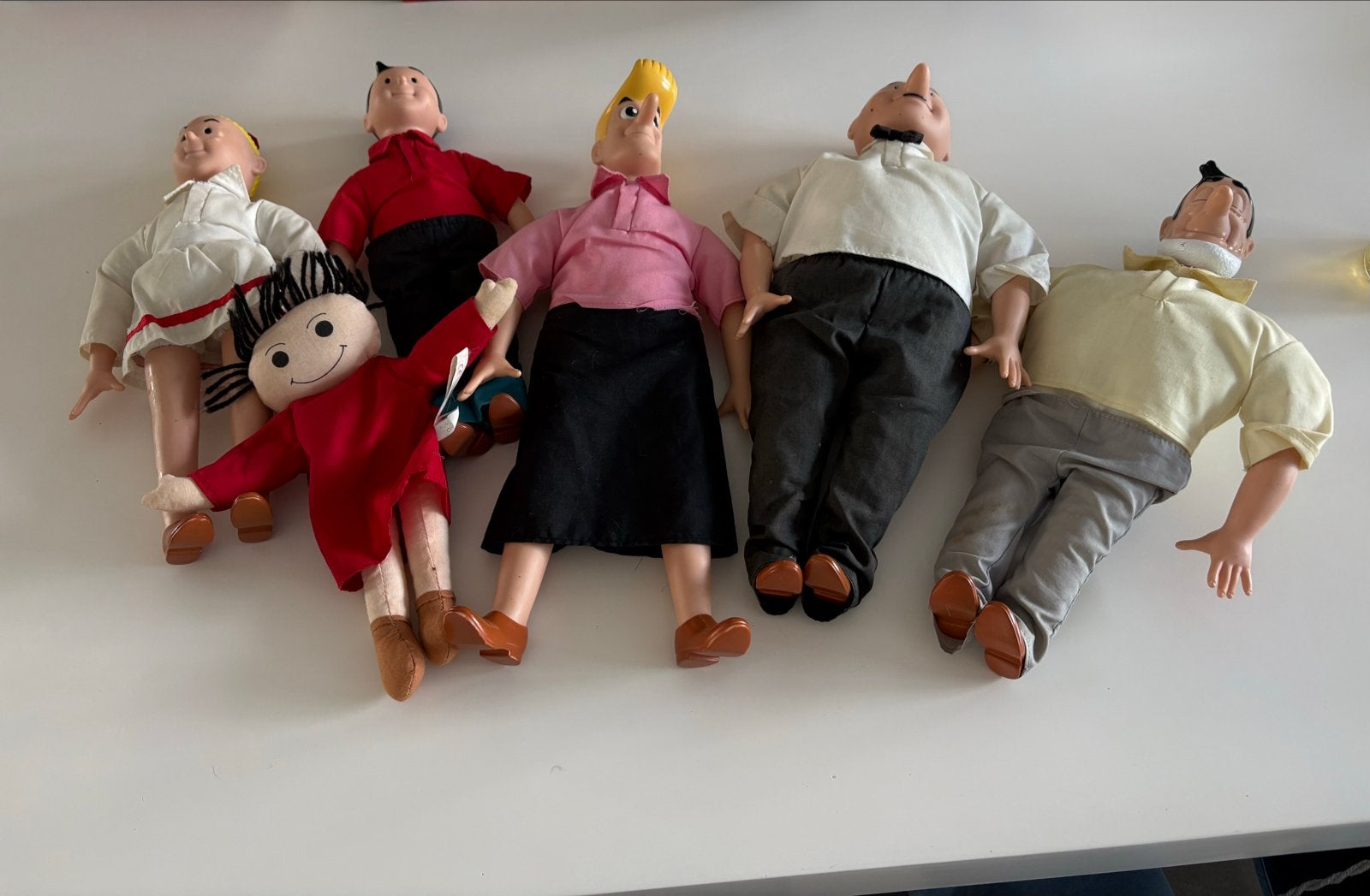 Suske en Wiske poppen collectie (6 stuks), Kinderen en Baby's, Speelgoed | Poppen, Gebruikt, Overige typen, Ophalen of Verzenden
