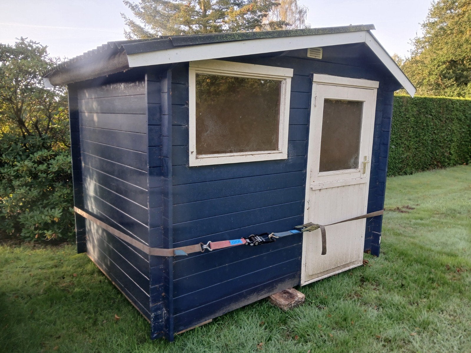 blokhut 2.5 x 2, Tuin en Terras, Ophalen, Minder dan 3 meter, Hout, 1 tot 2 meter