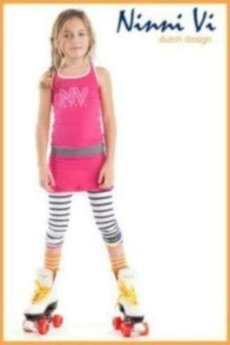 Ninni vi legging 146 152 wit witte blauw broek, Broek, Gebruikt, Ninni Vi, Verzenden