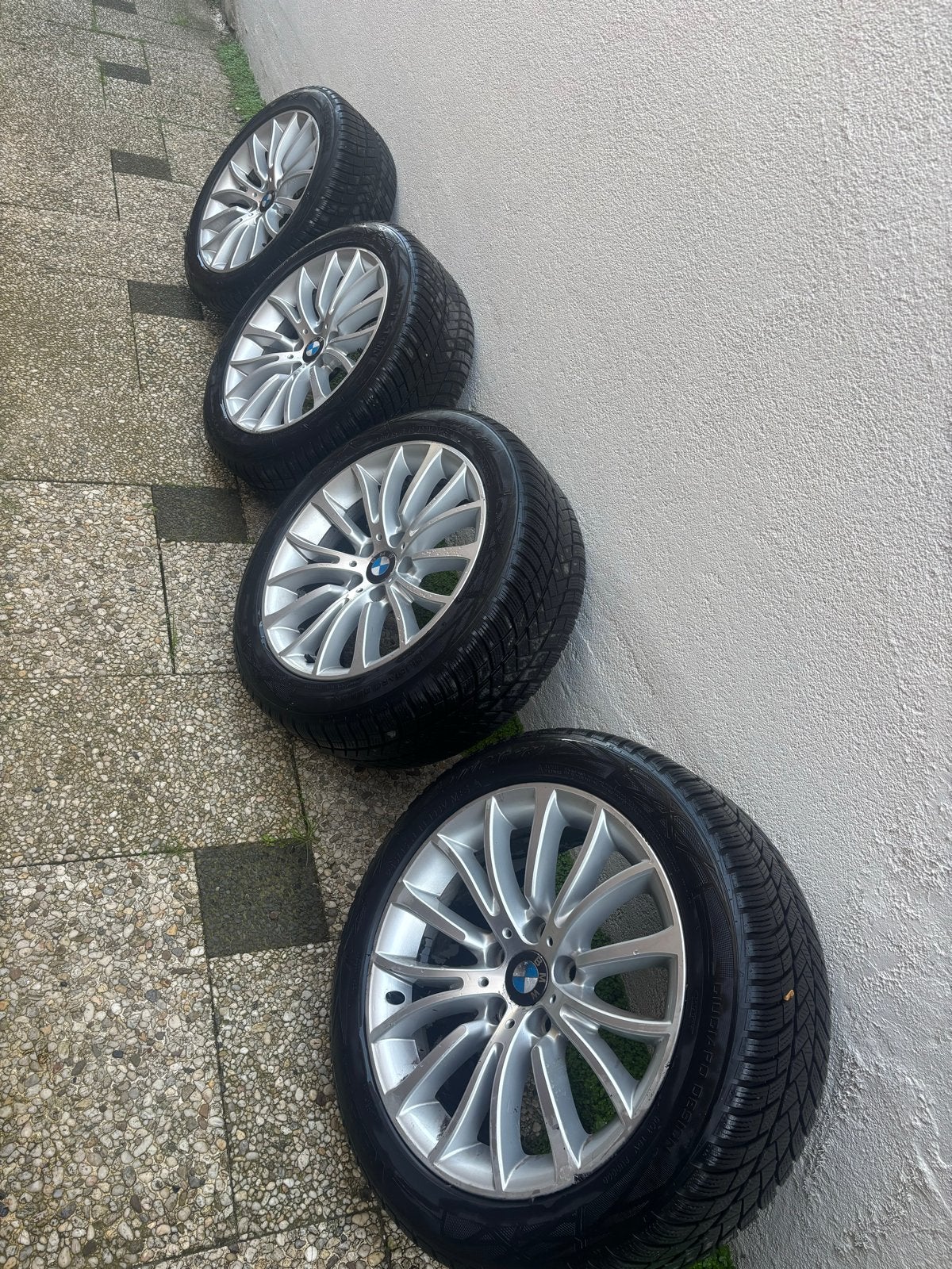 BMW style 454 Velgen met nette Vredestein Wintrac pro banden, Auto-onderdelen, 18 inch, Banden en Velgen, Personenwagen, Gebruikt