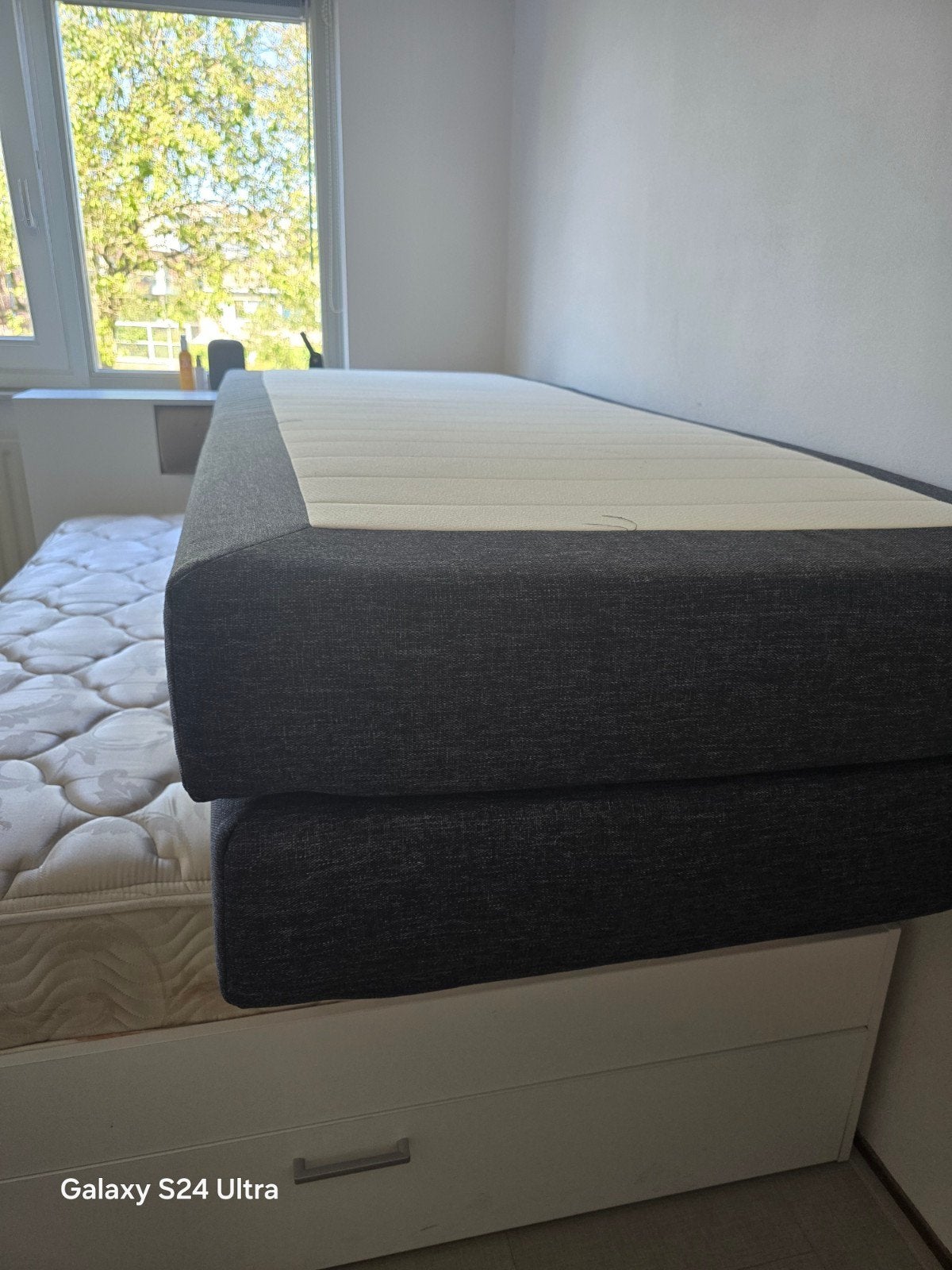 Matras bij 90x210, Ophalen, Gebruikt, 90 cm, Eenpersoons