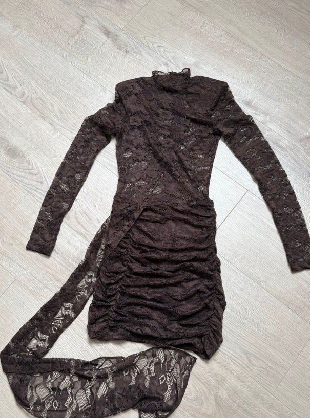 Unique the label jurk XS, Verzenden, Zo goed als nieuw, Maat 34 (XS) of kleiner, Bruin