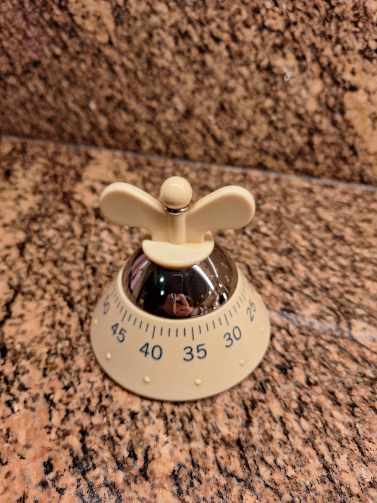 Alessi Kookwekker - Stijlvolle Keukentimer, Beige, Kunststof, Ophalen of Verzenden, Alessi