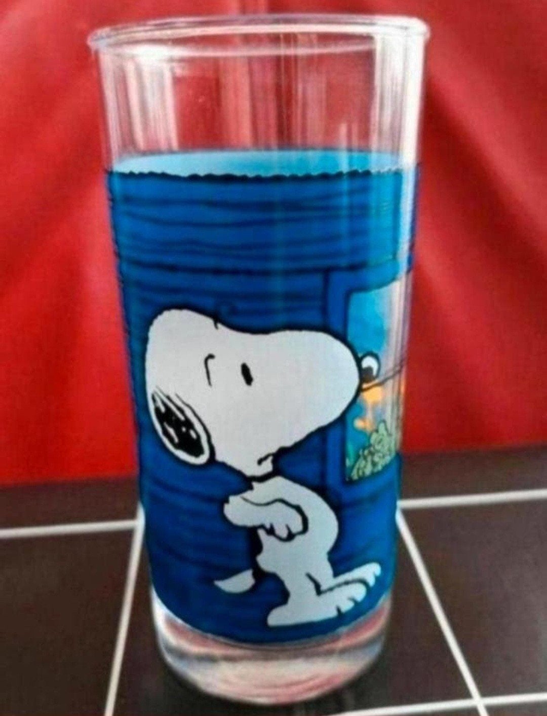 Glas Snoopy en Woodstock, Ophalen of Verzenden, Zo goed als nieuw, Bierglas