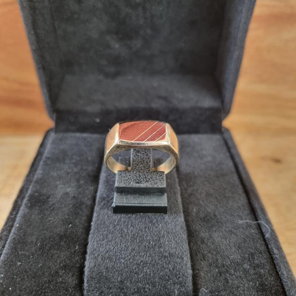 14 Karaat Gouden Ring Maat 19 - 6.58 gram, 19 tot 20, Ophalen of Verzenden, Zo goed als nieuw, Dame