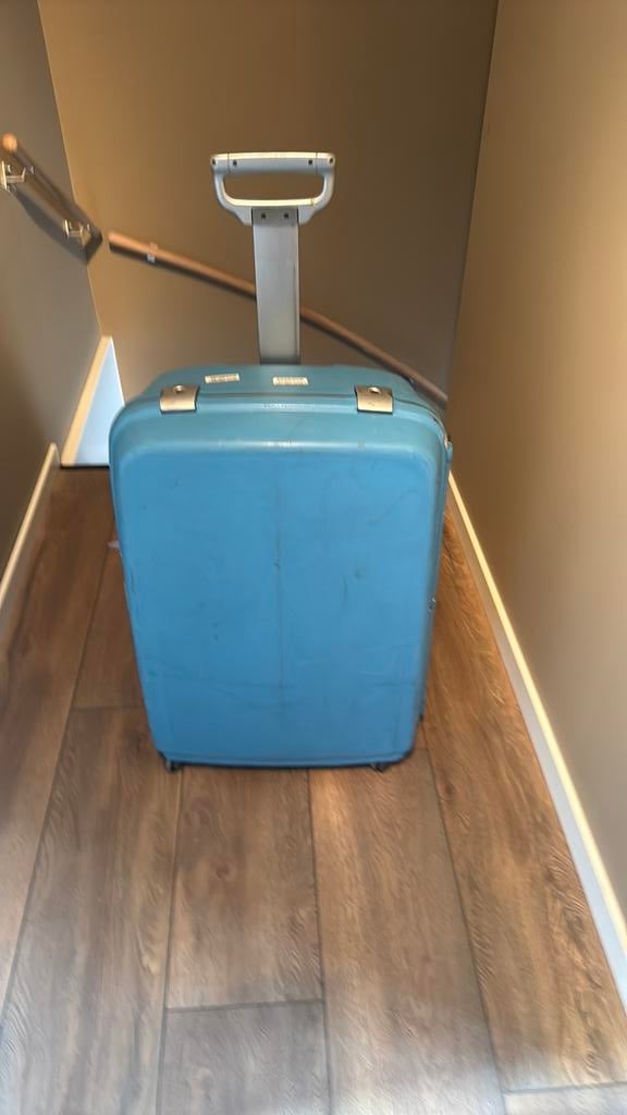 Koffer kicht blauw hard case, Gebruikt, Hard kunststof, 45 tot 55 cm, 70 cm of meer