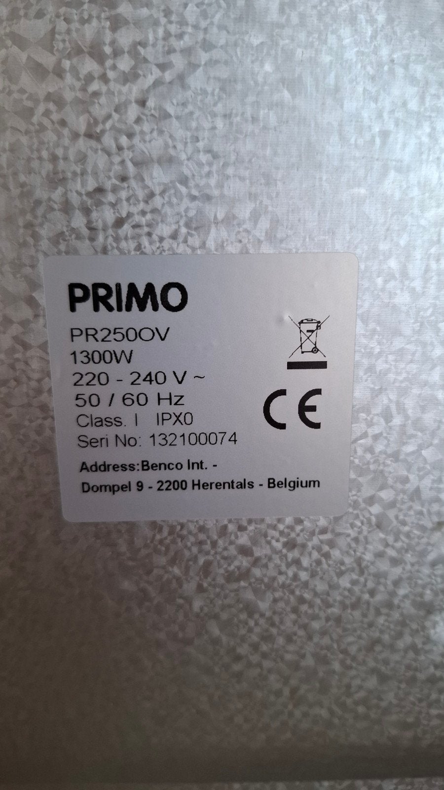 Primo Mini-oven PR250OV - Compact en Functioneel, Witgoed en Apparatuur, Ophalen, Minder dan 45 cm, Mini-oven, Gebruikt