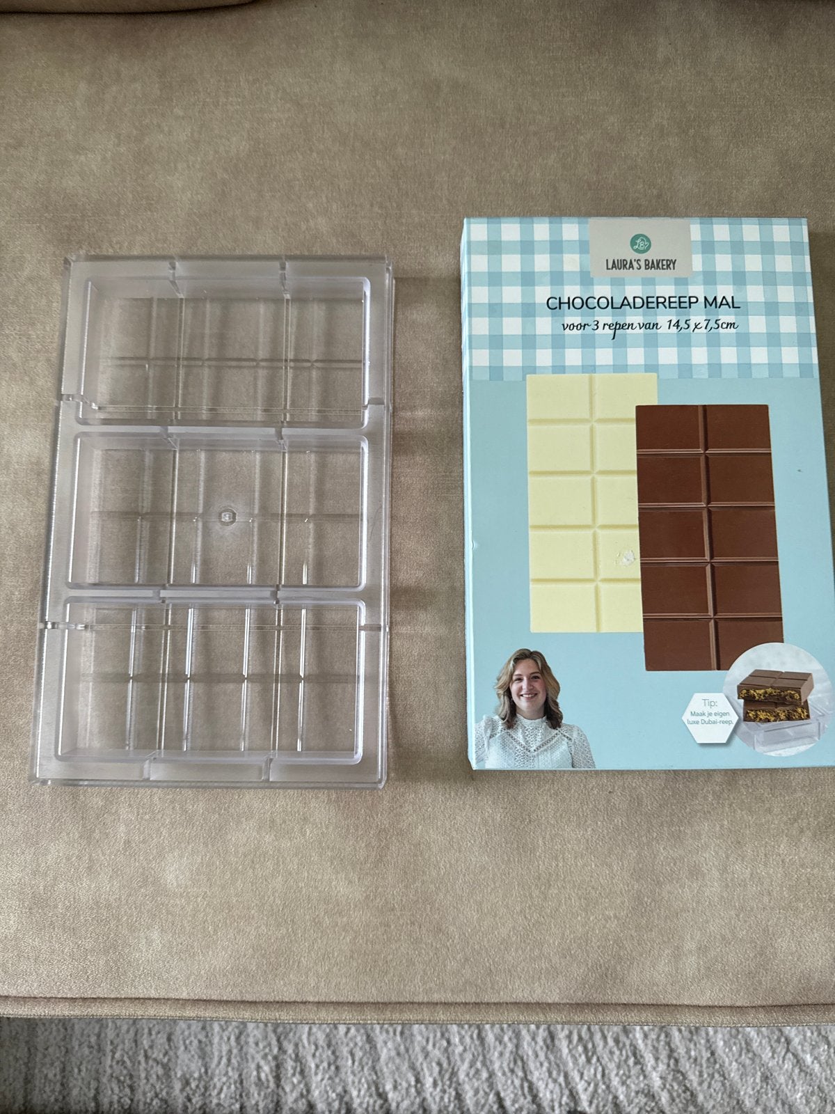 Chocoladereep mal Laura's Bakery nieuw, Ophalen of Verzenden, Nieuw, Bakvorm