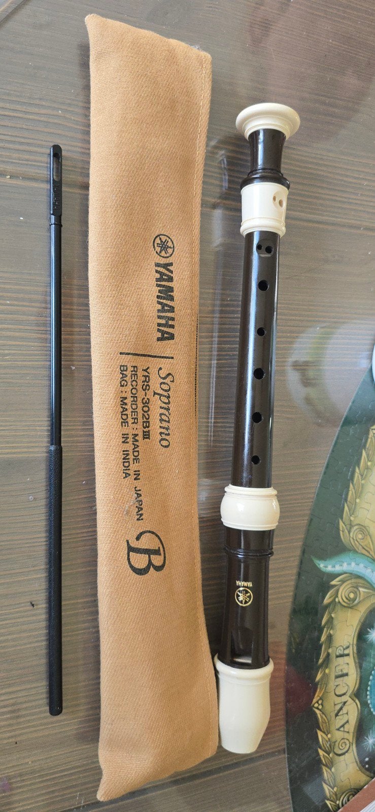 Yamaha Sopraan Blokfluit YRS-302BIII met hoes, Ophalen of Verzenden, Zo goed als nieuw, Sopraan of Sopranino, Met koffer, hoes of etui