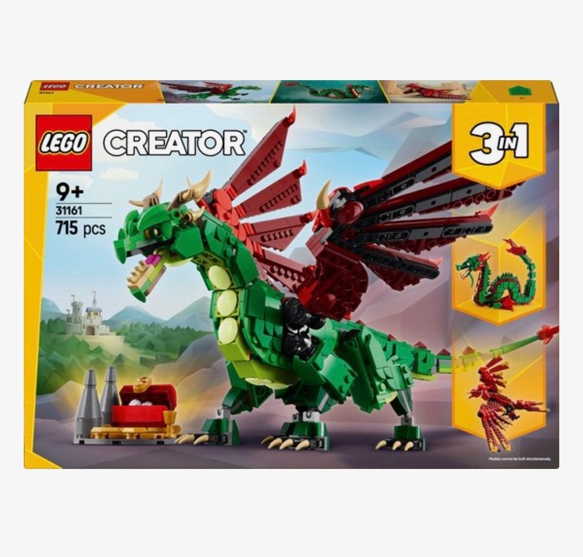 Lego Creator 31161 Fantasiedraak 3-in-1, Lego, Ophalen of Verzenden, Zo goed als nieuw, Compleet