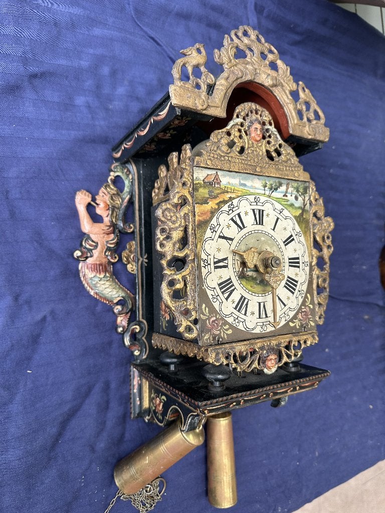 Friese klok Hindelopen, Antiek en Kunst, Ophalen
