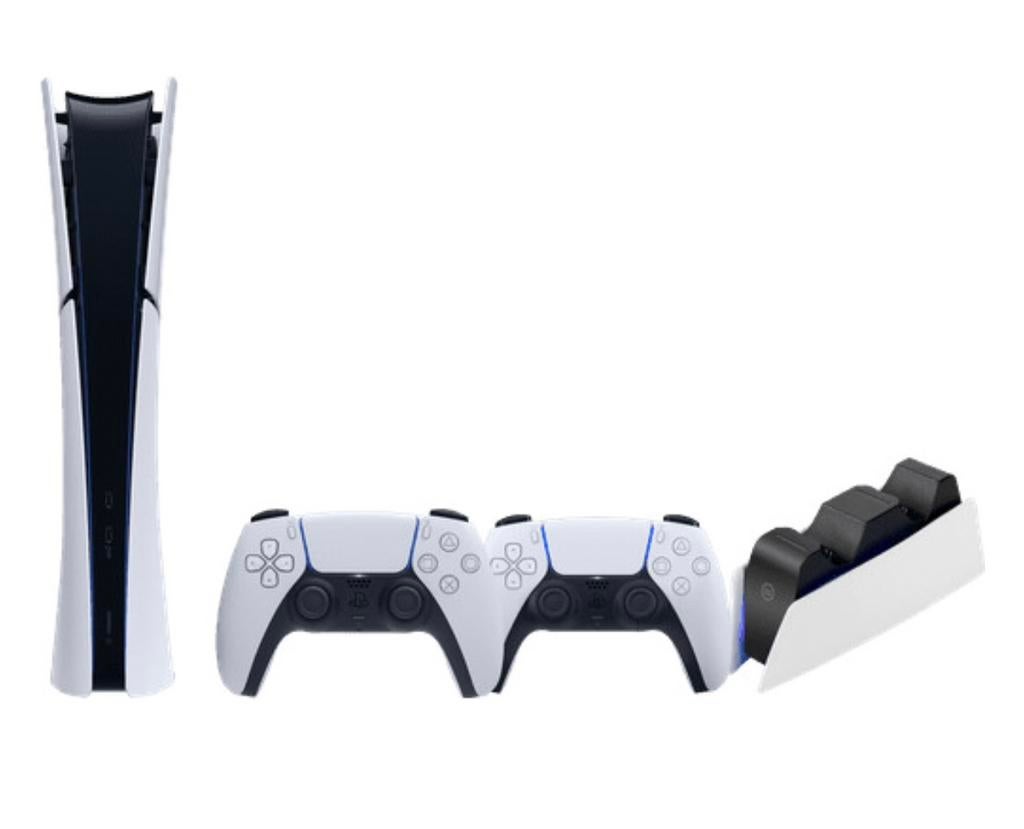 PlayStation 5 Digital Edition met 2 controllers en laadst, Ophalen, Zo goed als nieuw, Playstation 5