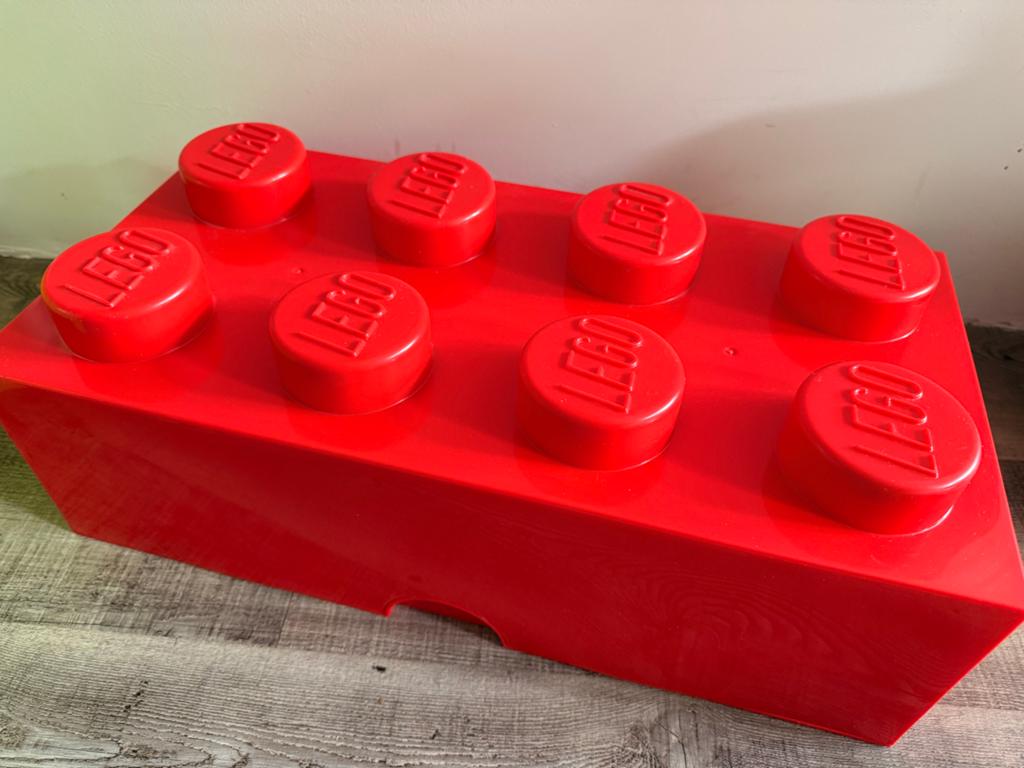Grote rode LEGO opbergdoos - 8 noppen, Ophalen of Verzenden, Zo goed als nieuw, Overige merken