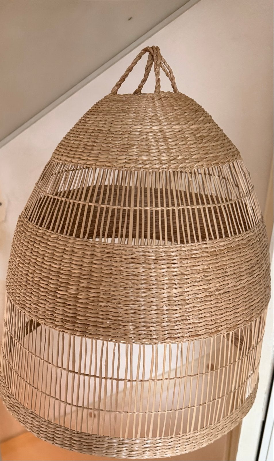 Grote rieten lampenkap van IKEA, Huis en Inrichting, Ophalen, Zo goed als nieuw, Natuurlijk materiaal