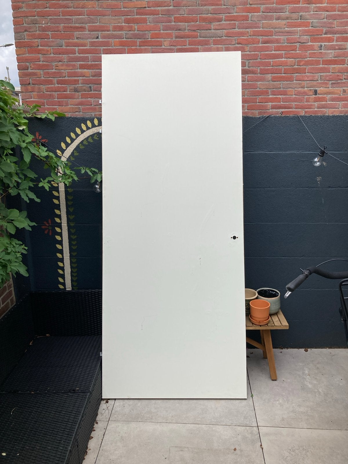 Witte binnendeur, gebruikt, 231,5 bij 95, Ophalen, Gebruikt, 80 tot 100 cm, 215 cm of meer