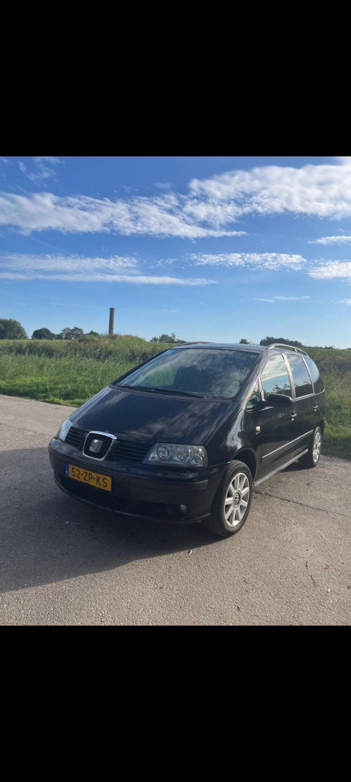 Seat Alhambra 1.8 20V 110KW 2008 Zwart, Auto's, Seat, Voorwielaandrijving, 4 cilinders, 7 stoelen, Zwart