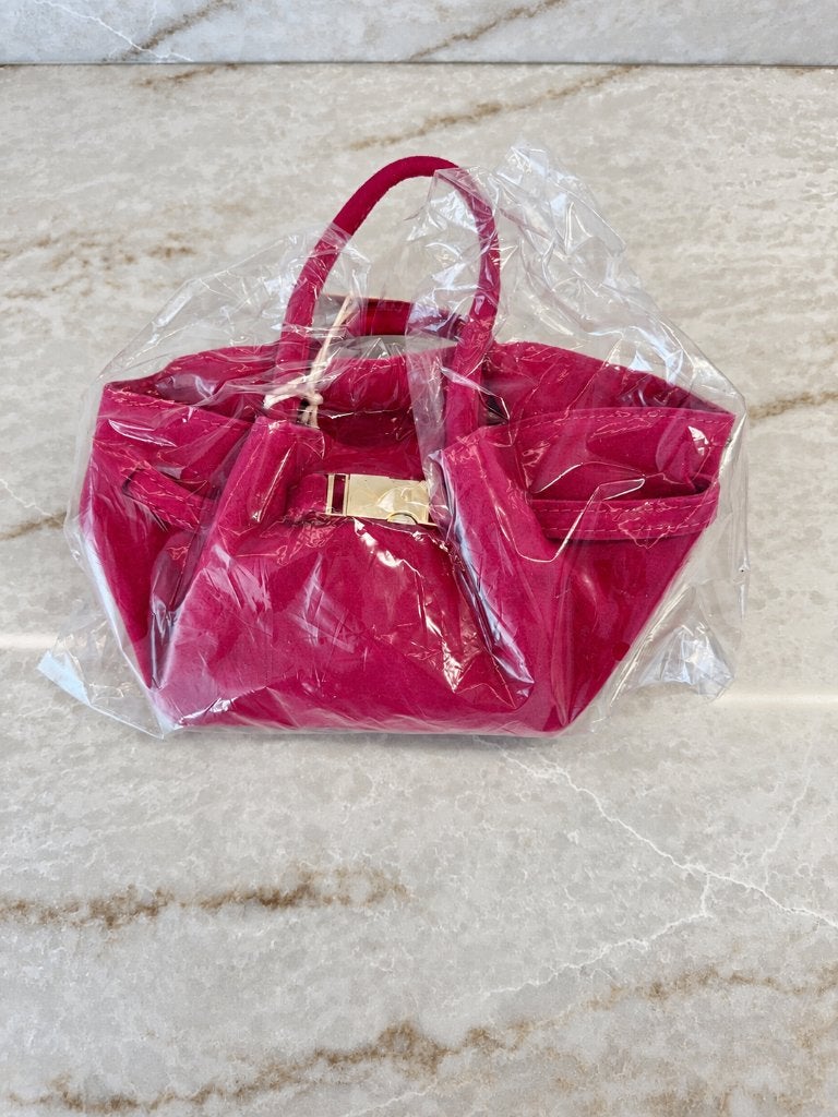 Nieuwe fuchsia Roze handtas – goudkleurige sluiting, Verzenden, Nieuw, Roze, Schoudertasje