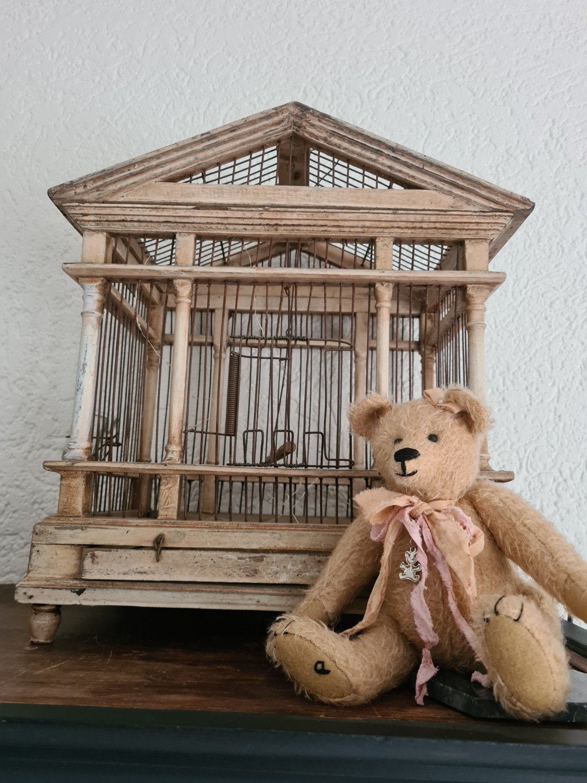 Oude brocante vogelkooi, Antiek en Kunst, Ophalen of Verzenden