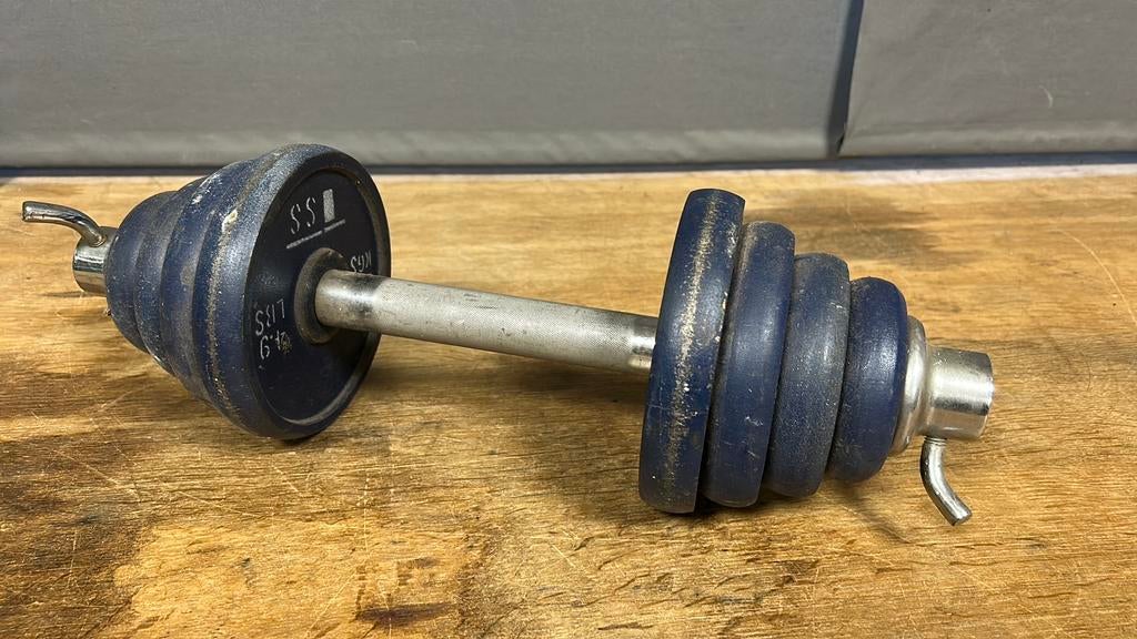 Dumbell.  gewicht. 15 kilo. 8 schijven., Ophalen of Verzenden, Zo goed als nieuw, Dumbbell
