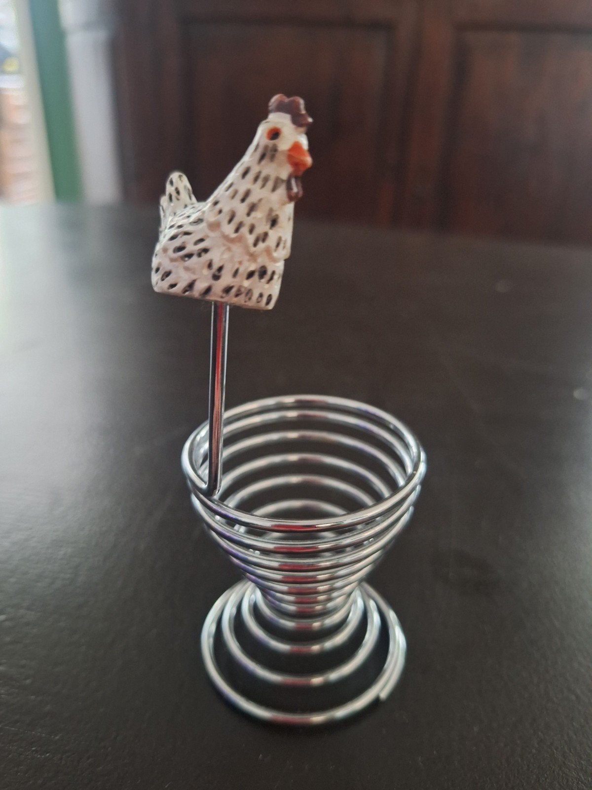 Eierdopje met kippetje - Leuk voor het ontbijt!, Overige typen, Ophalen of Verzenden, Zo goed als nieuw, Metaal