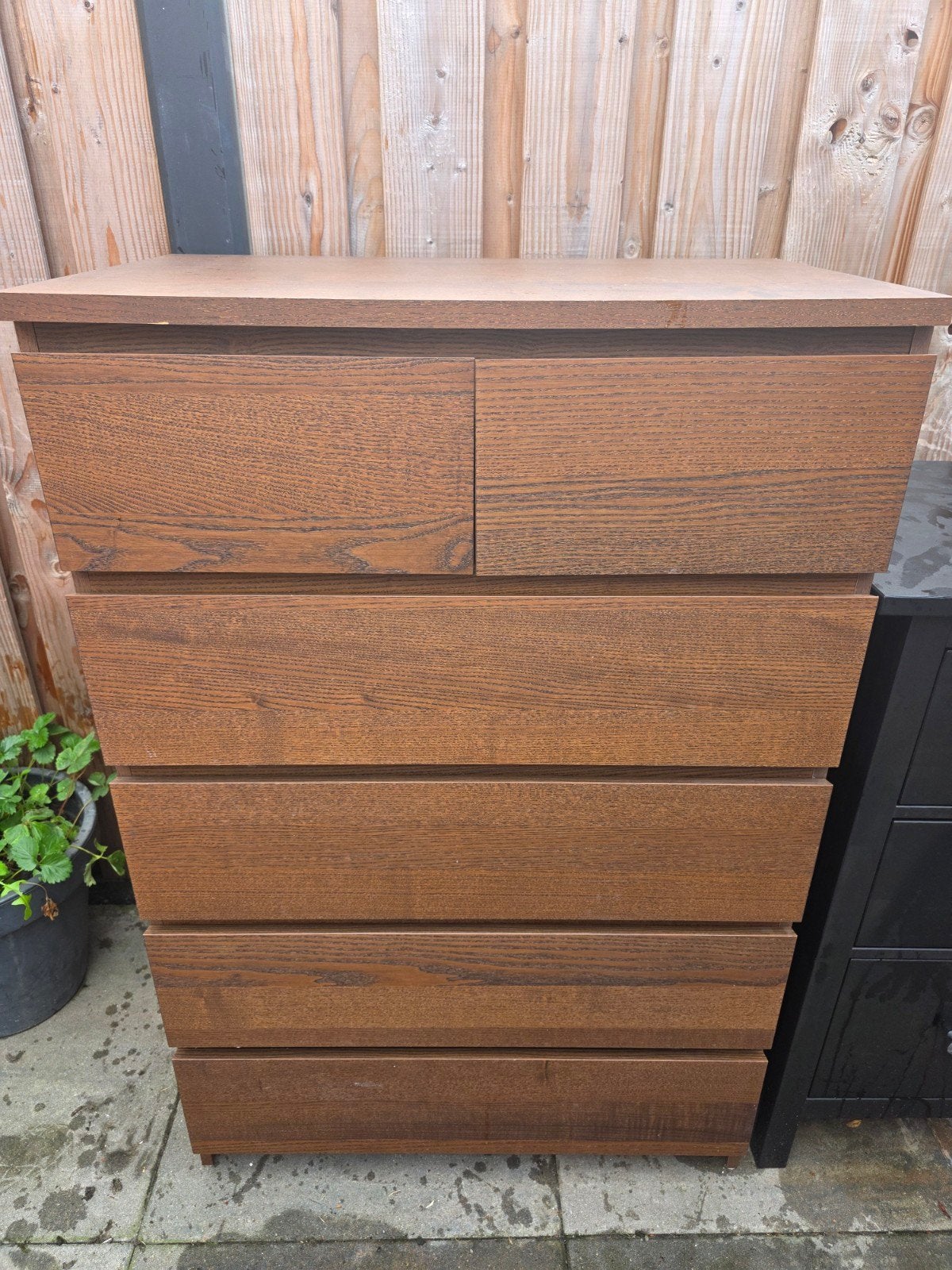 IKEA Malm Ladenkast met 6 laden - Bruin, Ophalen, Gebruikt, 5 laden of meer, 100 tot 150 cm