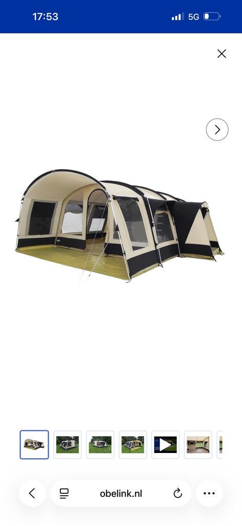 Obelink Amazonas 6-persoons tent - Zo goed als nieuw, Caravans en Kamperen, Tenten, Ophalen, Zo goed als nieuw, Tot en met 6