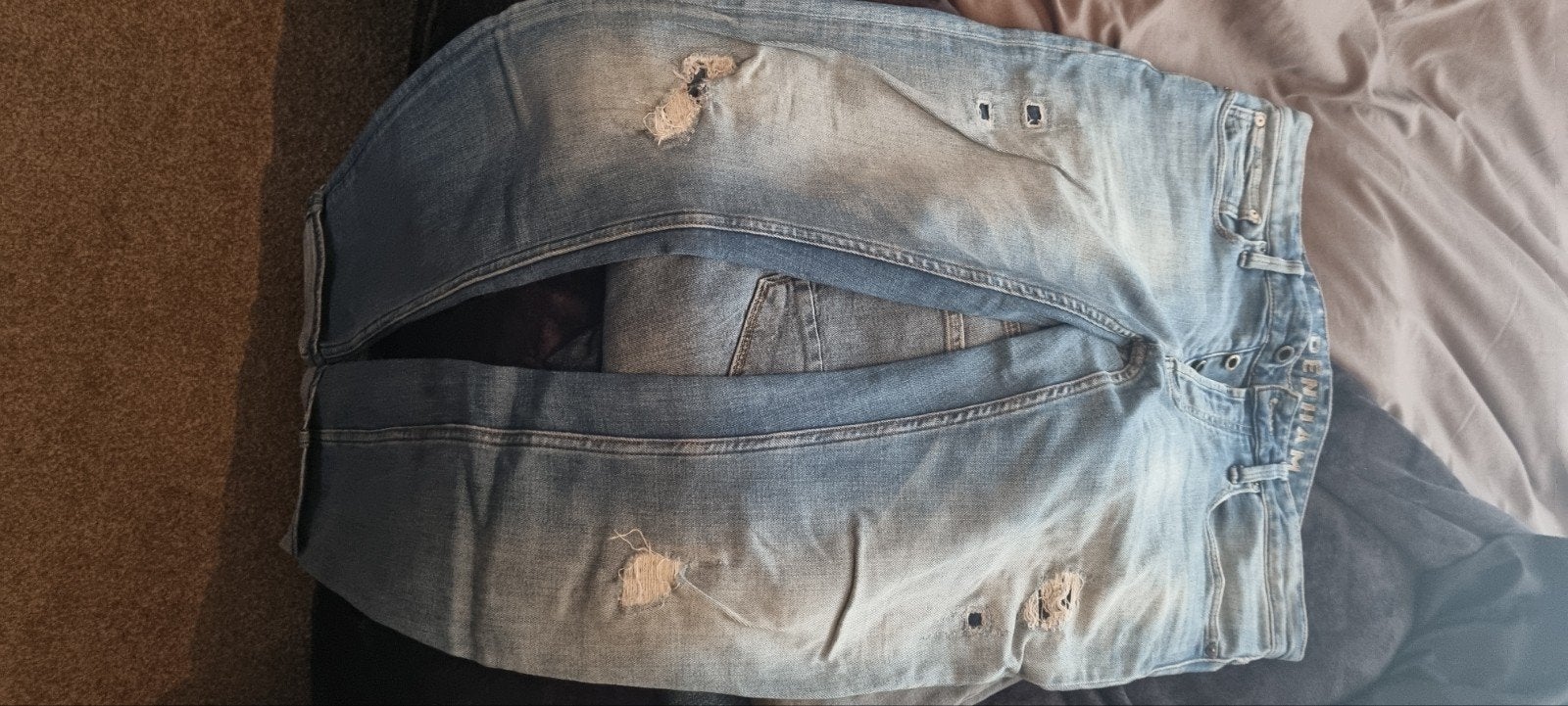 DENHAM Skinny Jeans Maat 32/34 - Gedragen maar Nette Staat, Blauw, W32 (confectie 46) of kleiner, Ophalen of Verzenden, DENHAM