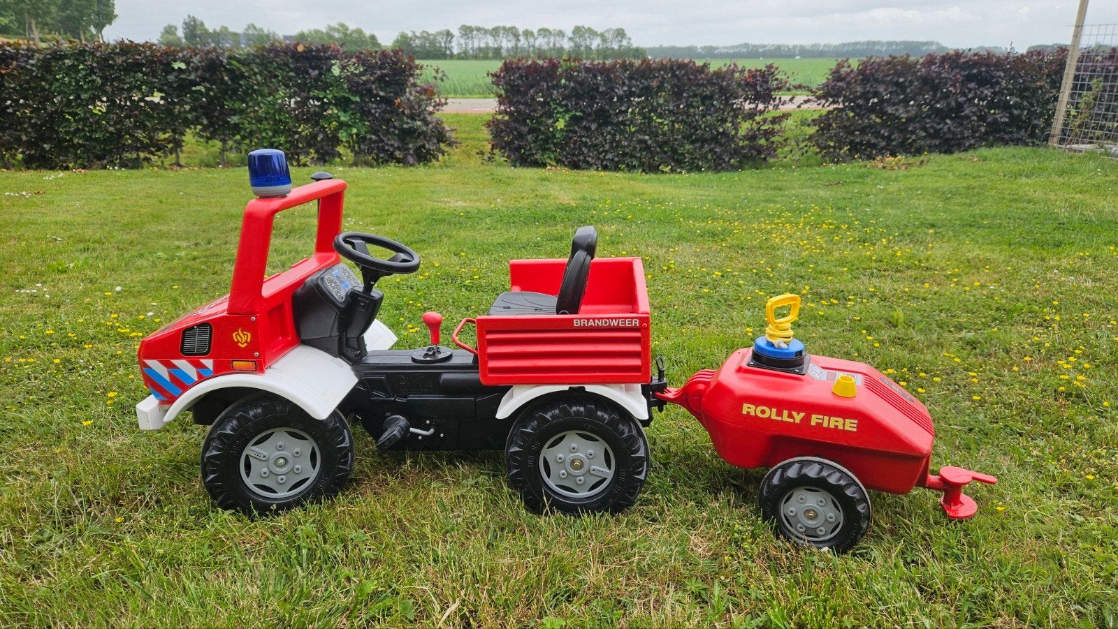 Rolly Toys Brandweer Traptractor met Aanhanger, Ophalen, Gebruikt