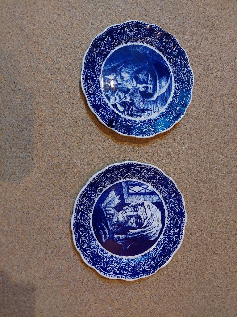 Twee Delfts Blauwe Wandborden, Ophalen of Verzenden