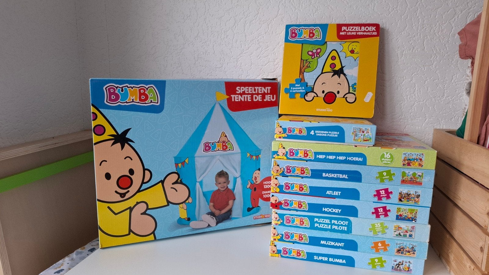 Bumba pakket: speeltent en diverse puzzels, Ophalen, Gebruikt