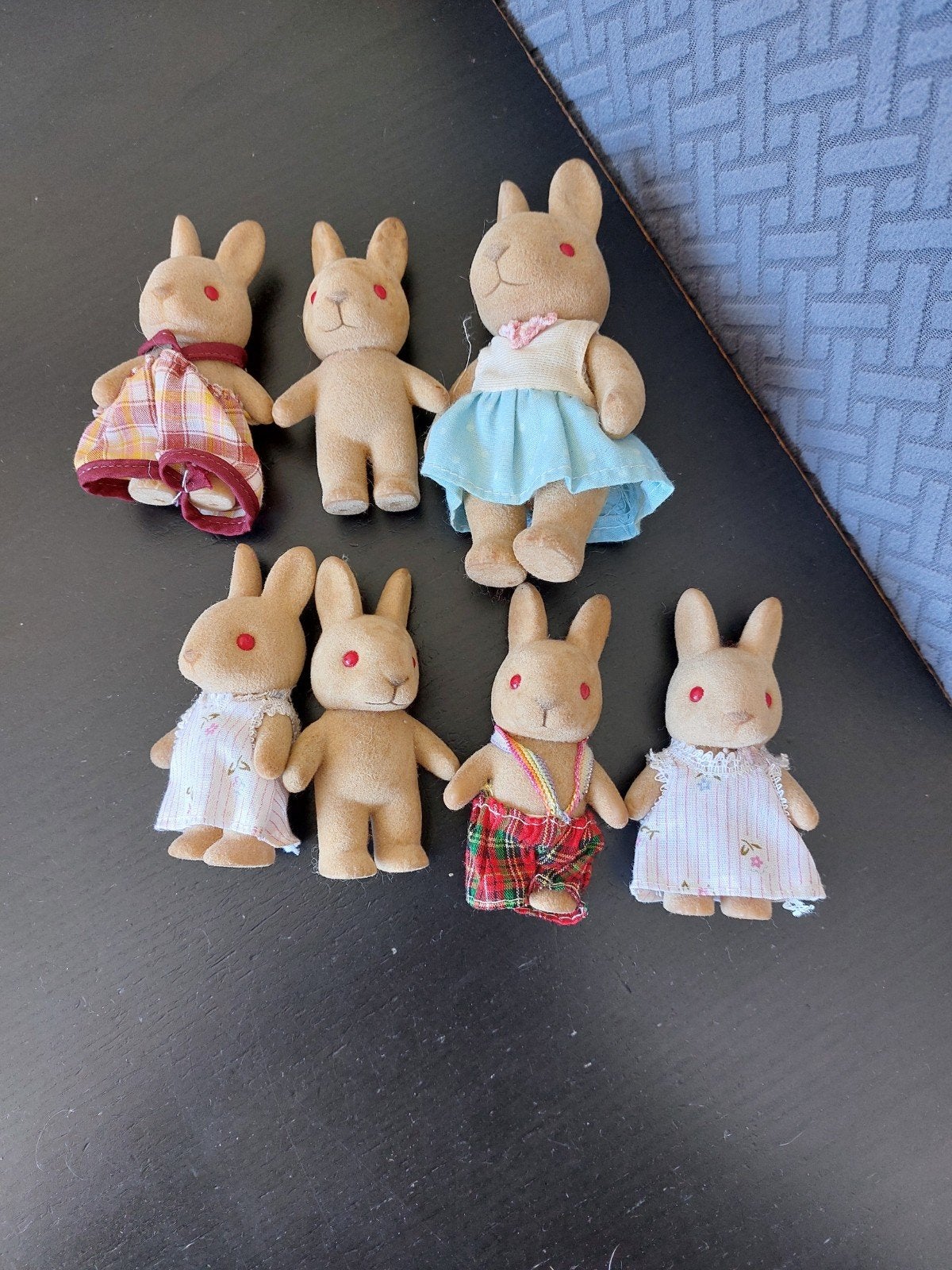 Vintage sylvanian familie konijnen 7 stuks, Verzamelen, Ophalen of Verzenden, Stoffen beer, Overige merken