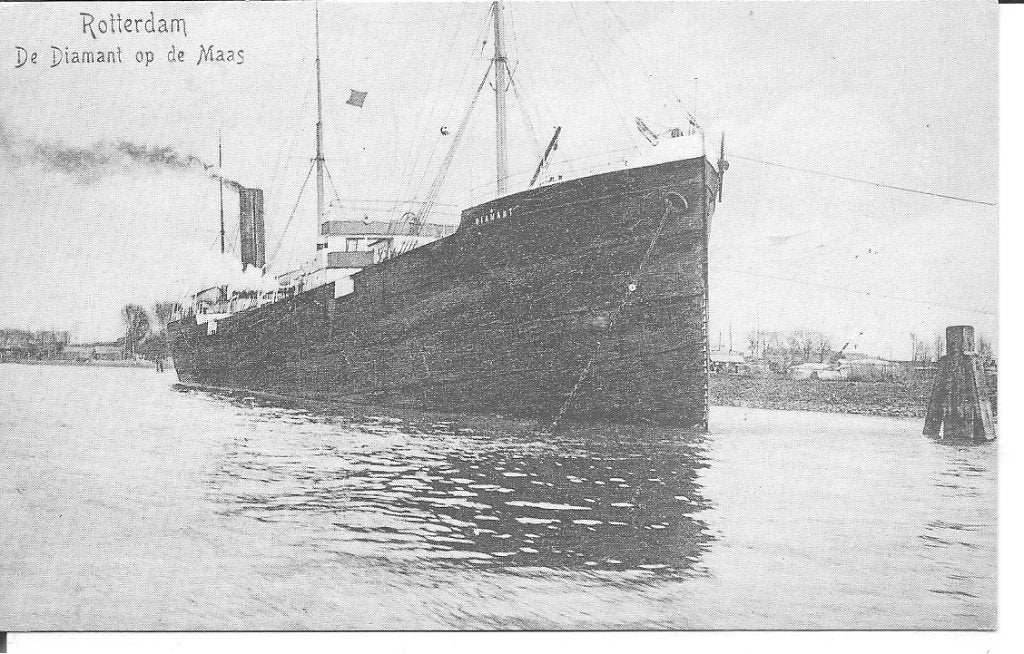 Rotterdam De Diamant op de Maas., Verzamelen, Ansichtkaarten | Nederland, Ophalen of Verzenden, 1940 tot 1960, Ongelopen, Zuid-Holland