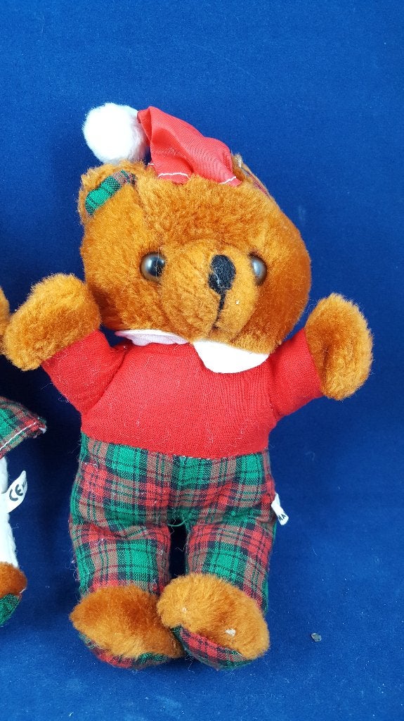 2 vintage beertjes knuffels voor kerst, man en vrouw. W3, Tweedehands verkoop, Tweedehands verkoop, Gebruikt, Ophalen of Verzenden
