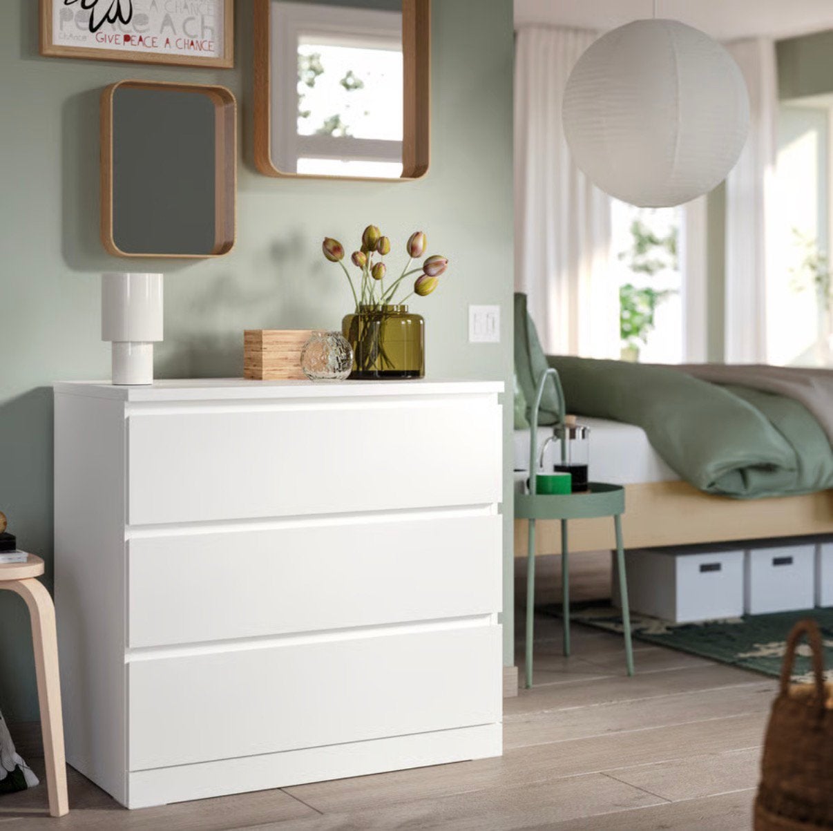 Ikea Malm ladekast, 3 lades, wit, 80x78, NIEUW in doos., Ophalen, Nieuw, 50 tot 100 cm, 3 of 4 laden