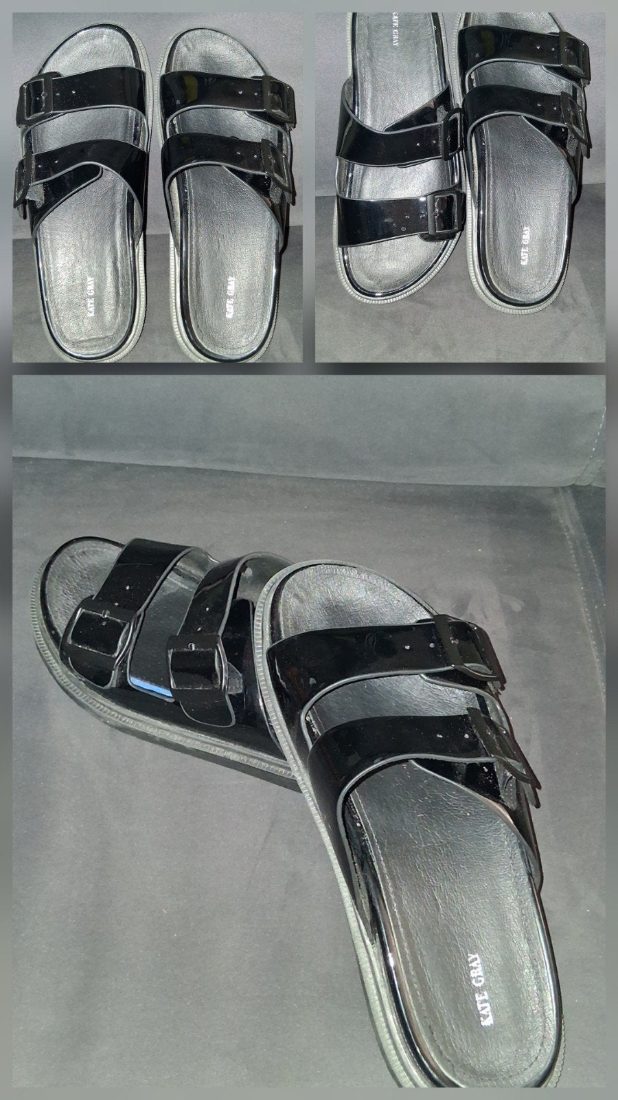 Nette lak slippers - Maat 40, Slippers, Zwart, Ophalen of Verzenden, Kate Gray
