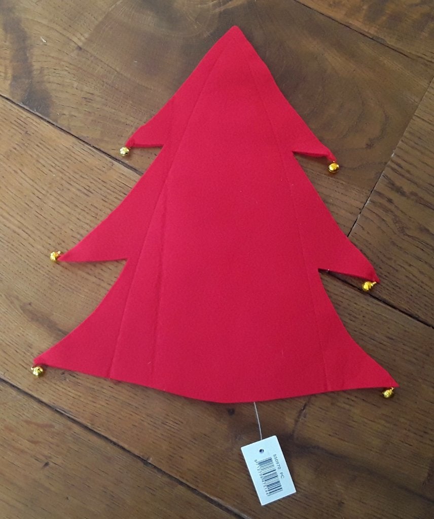 Kerstboom van vilt met goudkleurige belletjes eraan - nieuw, Ophalen of Verzenden, Nieuw