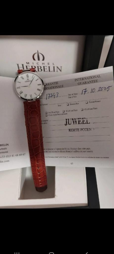 Heel mooie en nieuwe horloge Michel Herbelin, Sieraden, Tassen en Uiterlijk, Horloges | Dames, Ophalen of Verzenden, Leer, Overige merken