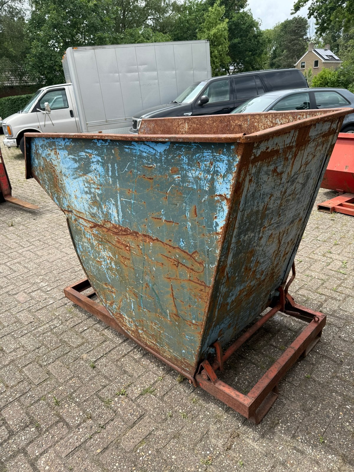 Kantel kiepbak heftruck spanenbak - Werkt naar behoren, Ophalen, O, O, O