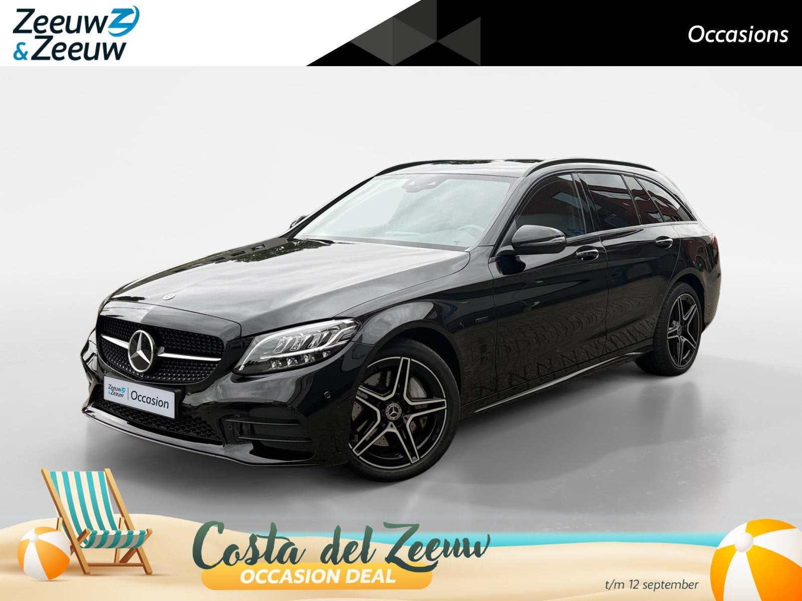 Mercedes-Benz C-klasse Estate 300 e | Apple Carplay/Android, Auto's, Automaat, 12 maanden, 320 pk, Zwart
