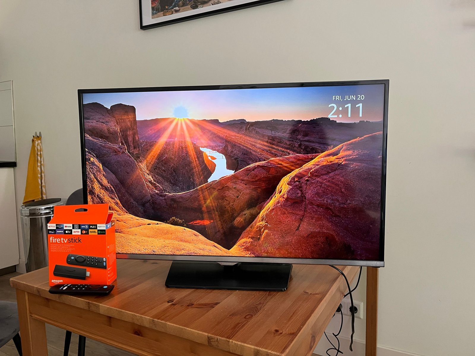 Samsung LCD TV 80cm met Amazon Firestick, Ophalen, Gebruikt, 50 Hz, LCD