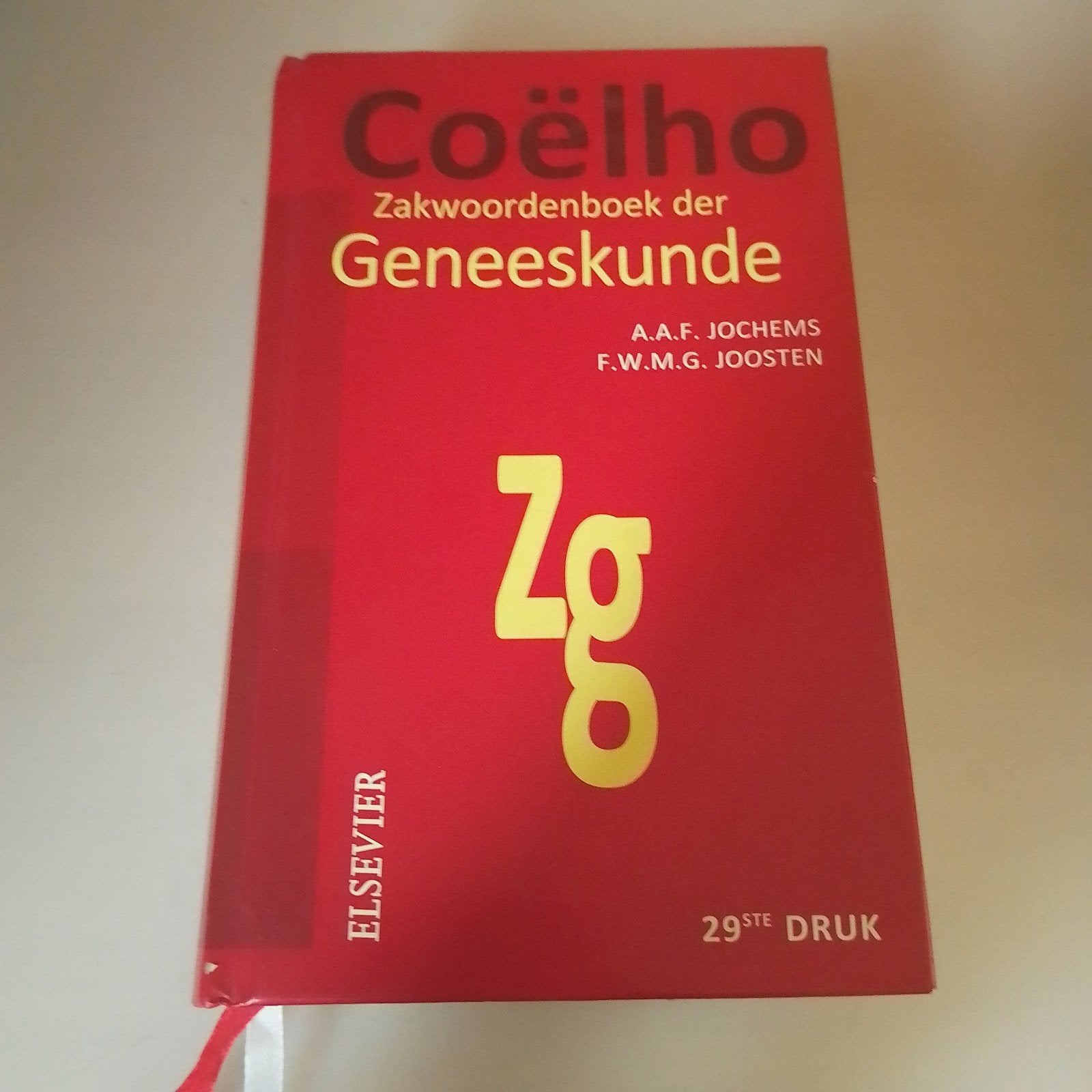 Coëlho Zakwoordenboek der Geneeskunde - 29e Druk, Ophalen, Zo goed als nieuw, A.A.F. Jochems, F.W.M.G. Joosten, Overige uitgevers
